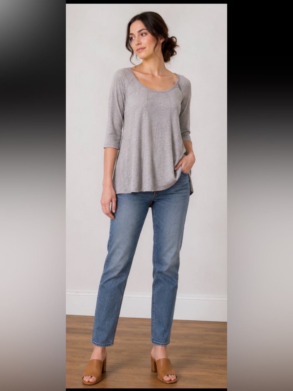 Anthropologie | Deletta Pathed Seams Swing top